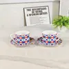 Venta Directa Transfronteriza Juego de Taza y Platillo de Café de Porcelana Ósea Estilo Retro Europeo Aijia con Cucharilla, Tazas a Juego para Pareja para el Té de la Tarde, Set de Regalo