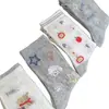 Calcetines de Media Caña con Estampado de Dibujos Animados para Mujer Primavera y Verano, Calcetines Largos Estilo Lindo Femenino, Calcetines Holgados Versátiles Multicolor