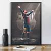 Estrela do Futebol Messi Pintura Pendurada Emblema da Seleção de Futebol da Copa do Mundo Sala de Estar Quarto Cabeceira Mural Pintura Decorativa Estrela Ronaldo