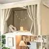 Tela Tejida Sin Recubrimiento Doble Cara Mismo Color Cortinas para Litera Cortinas para Cama de Dormitorio Estudiantil Oscurecimiento Fuerte