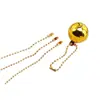 Corrente de contas douradas 1,5-2,4 mm, corrente de contas redondas galvanizadas, corrente de contas onduladas, corrente com pingente, corrente para pendurar, acessórios para joias DIY