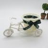 DIY handmade mini enfeites tecido cesta de casamento triciclo cesta de flores lanches criativos rattan cesta de armazenamento de ferro