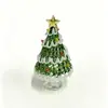 Adorno de Vidrio Artesanal para Árbol de Navidad Zibo, Árbol de Navidad de Vidrio Cepillado Hecho a Mano para Decoración de Escritorio