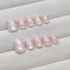 Uñas Postizas Hechas a Mano de Color Sólido Ojo de Gato, Parches de Manicura Removibles de Alta Gama, Uñas Falsas, Uñas Codificadas, 10 Piezas al Por Mayor
