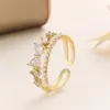 Anillos de Moño Elegantes y Exquisitos en Varios Estilos, Anillos de Circonita de Lujo Ligero Transfronterizos, Estilo Ins Europeo y Americano con Sensación de Alta Gama