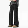 [control de precios 59] pantalones de traje de otoño e invierno para hombre con forro polar de alta calidad, de caída suelta, rectos, casuales para hombre