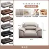 Novo Estilo Sofá de Couro Genuíno e Látex para Escritório, Simples Moderno Conjunto Combinado de Sofá e Mesa de Centro para Sala de Recepção Comercial