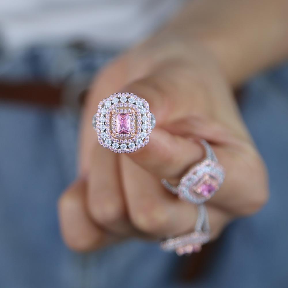 R105 铜 白金+玫瑰金双色 尺寸6 7 8 $11.99