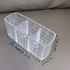 Caja de Almacenamiento para Brochas de Maquillaje, Portacepillos para Tocador, Estante de Almacenamiento Transparente para Cosméticos de Gran Capacidad con Compartimentos