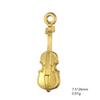 Colgante de violín de oro antiguo de plata antigua de aleación de zinc de 7,5*26 mm, estilo retro europeo y americano, directo de fábrica, hecho a mano