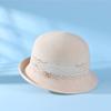 Nuevo Estilo Sombrero de Pescador Tejido para Mujer Delgado de Verano Protector Solar Sombrero de Sol Borde Delantero Doblado Versátil para Viajes Sombrero de Sol Moda para Personas de Mediana Edad y Mayores