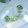 Brillo para uñas coreano lentejuelas de primavera color Bosque Verde lentejuelas que cambian de color glitter hexagonal láser joyería para uñas