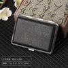 Estuche para Cigarrillos de Cuero, Ultradelgado, Portátil, Gama Alta, Estuche para Cigarrillos con Patrón de Lichi para Hombre, Resistente a la Humedad y a la Presión, Estuche Grueso para 20 Cigarrillos, Estuche Metálico para Cigarrillos