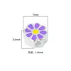 Nuevos Accesorios de Plata de Ley S925 Flor Morada Pegamento Flor de Durazno Perforada Cruzada Estilo Ins Pulsera de Cuerda Hecha a Mano DIY Accesorios