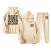 Conjunto de Sudadera con Capucha Holgada con Logo de Letras de Transferencia Térmica Clásico Nuevo Otoño e Invierno Código QR
