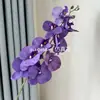 Flor Artificial 9 Orquídeas Phalaenopsis Flor Falsa Flor de Seda Decoração de Casamento Ornamentos de Flores Casa Sala de Estar Mesa de Jantar Flor