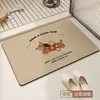 Tapete de Banheiro Porta de Banheiro Absorvente Lama de Diatomáceas Antiderrapante Almofada para Pés Lavatório Banheiro Chuveiro Tapete Especial