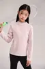 2026 Nuevo Estilo Camiseta Térmica de Manga Larga para Niños Medianos y Grandes, Camiseta Térmica Ligera y Cálida de Forro Polar para Otoño e Invierno para Niñas, Cuello Semi-Alto