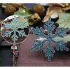 Adornos navideños, ropa, accesorios, polvo navideño, transparente, 6,5 cm, pequeños copos de nieve colgantes.