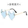 Gafas de Sol Sin Marco Nuevas 2026, Gafas de Sol Irregulares de Moda Trendy para Fiesta, Baile, Club, Venta al por Mayor desde el Fabricante