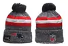 Nueva Gorra de Fútbol 49ers para Otoño e Invierno, Gorro de Punto Cálido Unisex con Letras Bordadas