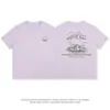 Camiseta para Hombre Estilo Japonés Retro Marca de Moda Manga Corta Cuello Redondo Algodón Puro Verano Holgada Superior Pareja Mismo Estilo Ins