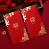 Sobre Rojo para Boda Grande, Mediano y Pequeño Set con Palabras Felices Mini Sobre Rojo Bloqueador de Puerta Bolsa de Papel para Sobre Rojo de Boda Nuevo