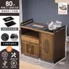 Mesa de Chá Móvel, Nova Mesa de Chá Doméstica Estilo Chinês, Pequena Mesa de Chá Não de Madeira Maciça, Chaleira de Escritório, Armário de Armazenamento de Carrinho de Chá Integrado
