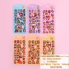 Pegatinas de Relieve Estéreo de Dibujos Animados Lindas Divertidas 3D Luminosas de Diamantes de Cristal Pegatinas Decorativas para Funda de Teléfono de Niña