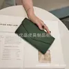 Em estoque venda quente carteira feminina de couro bovino novo estilo padrão lichia couro genuíno moderno simples grande capacidade porta-moedas bolsa clutch para mulheres