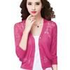 Cárdigan corto con cuello en V y tejido calado para mujer, chaqueta tipo suéter con aire acondicionado, chal pequeño, disponible en Amazon.