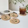 Posavasos de Corcho Personalizados Estilo Ins para Restaurantes, Manteles Individuales Modernos y Sencillos, Posavasos Impresos para Jugos, Bebidas, Café y Té