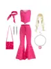 Roupa de Cosplay Barbie Sem Mangas de Duas Peças Estilo Filme Barbie Live-Action Europeu e Americano para Festa de Meninas