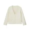 Chaqueta Ligera Personalizada de Plumón de Pato Blanco con Cuello en V y Forro de Patrón de Diamantes, Abrigo Corto Cálido Casual de Invierno para Mujer