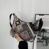 Bolsa Ins Estilo Étnico Versátil Feminina 2025 Nova Estilo Japonês Casual Grande Capacidade Estudante Bolsa de Ombro Bolsa Transversal