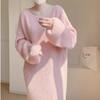 Vestido Jersey de Punto Largo Holgado Elegante Sheti Jia Primavera 2025 para Mujer