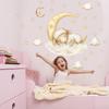 Pegatinas de Pared de Oveja Estrella Luna Nubes sobre Nubes para Habitación Infantil Dormitorio Guardería Papel Tapiz Decorativo Autoadhesivo