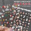 Adesivos de Unha Adesivos de Natal em Relevo Árvore de Natal Papai Noel Floco de Neve Adesivos em Relevo 5D Decoração de Unha