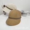 Gorra de Pato de Estilo Coreano de Ala Ancha para Cubrir la Cara para Mujeres, Versátil para Primavera y Otoño, Sombrero de Pescador Adelgazante, Gorro de Lana Casual, Directo del Fabricante