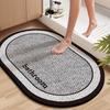 Tapete de Piso Absorbente para Baño, Tapete de Puerta de Barro Diatómico para Puerta de Baño, Tapete Antideslizante para Pies para Inodoro de Baño, Alfombra de Baño