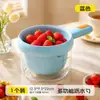 Cesta de Frutas Hecha a Mano con Tenedor para Escurrir, Exquisita Bandeja Pequeña para Frutas para Lavar Frutas, Uso en Cocina y Hogar, Cucharón para Agua, Cuchara Coladora