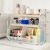 Caja organizadora para bolsitas de té, estante de escritorio para snacks, portavasos, gabinete lateral de encimera de mesa de comedor en casa, estante para tazas de café, leche y cereales