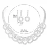 Venta Caliente AliExpress Transfronteriza Moda o Collar de Pedrería Brillante Aretes Traje Mujer Regalo de Boda Joyería de Lujo