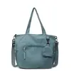 Bolso Tote de Nailon de Color Sólido Casual Transfronterizo Nuevo de Gran Capacidad para Viajero Bolso de Tela Simple y Ligero para Hombro Cruzado