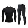 Ropa de Compresión de Secado Rápido de Verano para Hombre, Traje Deportivo de Manga Larga, Camiseta para Correr, Fitness, Entrenamiento de Fútbol, Uniforme de Baloncesto, Camiseta de Capa Base