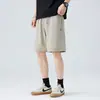 Pantalones cortos casuales de algodón de secado rápido y refrescantes para hombre, pantalones de chándal de color liso ligeros, antibacterianos y transpirables para verano 2026, pantalones cortos hasta la rodilla al por mayor