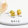 Caballo mecedor de unicornio con baño de oro de larga duración, caballo de madera, colgante, accesorio para collar, pulsera, alfiler, cuerda trenzada para DIY
