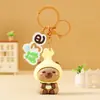 Chaveiro Fofo Original de Capivara Alho Pequeno Pingente Exquisito Decoração de Mochila Boneca Máquina Pelúcia Pingente