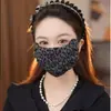 Máscara Cálida de Estampado de Leopardo de Gama Alta para Mujer 2026 Nueva de Alto Valor Protección para las Esquinas de los Ojos Resistente al Viento Ciclismo Transpirable Protección contra el Frío Mascarilla Facial Gruesa