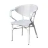 Silla de Malla para Exteriores Impermeable Protector Solar Silla de Mimbre con Rocío Balcón Cafetería al Aire Libre Tienda de Té con Leche Mesa y Silla